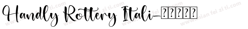 Handly Rottery Itali字体转换